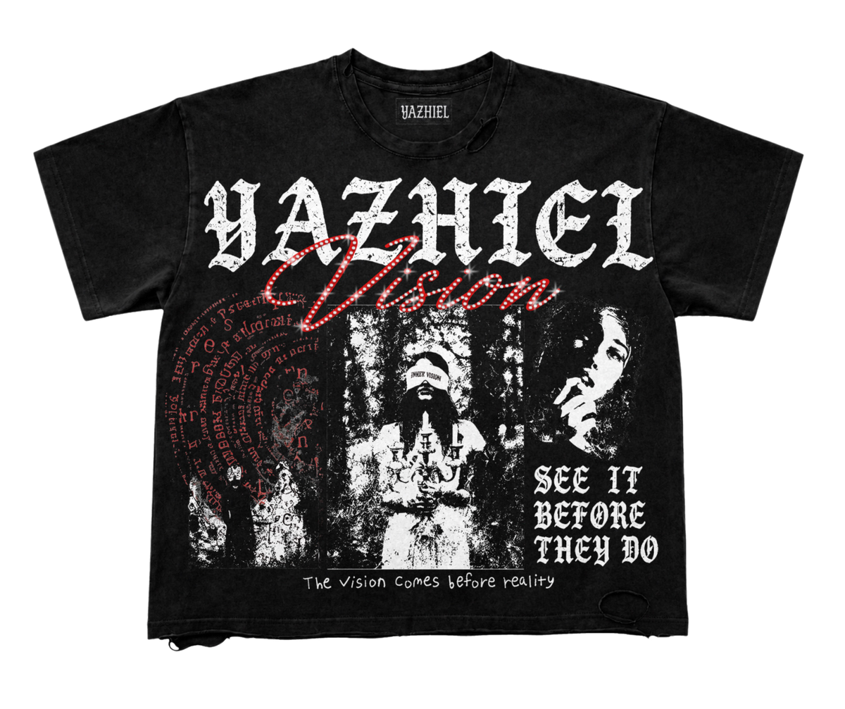 inner vision tee shirt -black preorder
